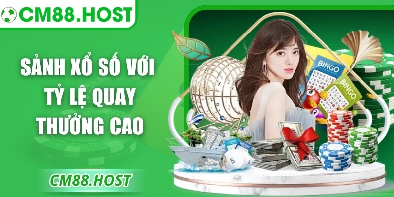 Sảnh xổ số với tỷ lệ quay thưởng cao